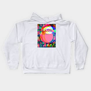 Psychedelic Trippy Xmas Santa with Gifts Kids Hoodie